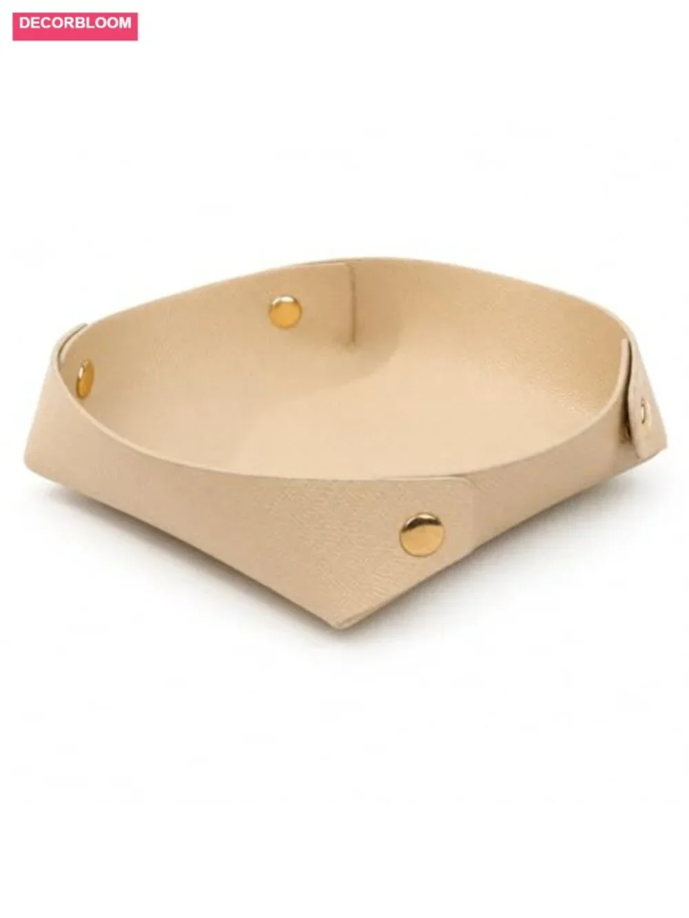 Faux Leather Foldable Valet Tray Jewelry Watch Organizer Desk Storage